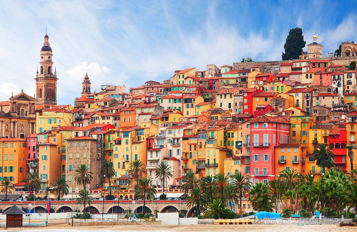 View of Menton Provence Alpes Cote dAzur, image by Nella, shutterstock