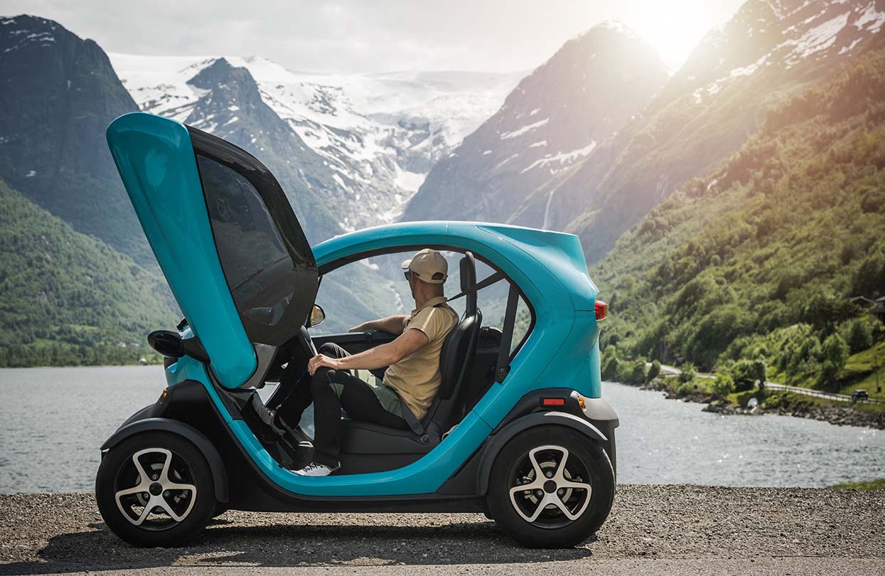 Small electric vehicle in Norway, Images by Virrage Images, shutterstock