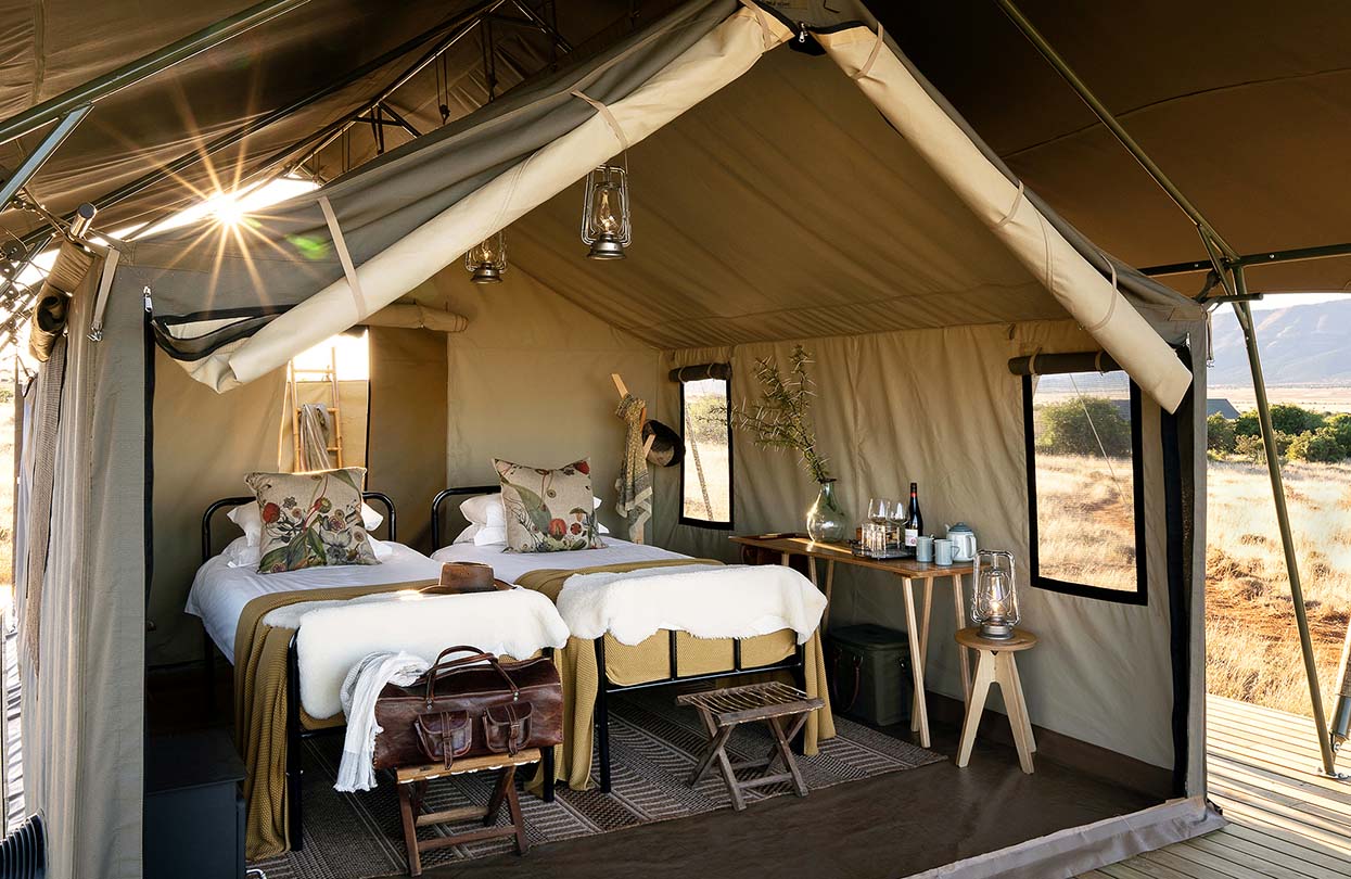 Samara Plains Camp tent beds, Maike McNeill