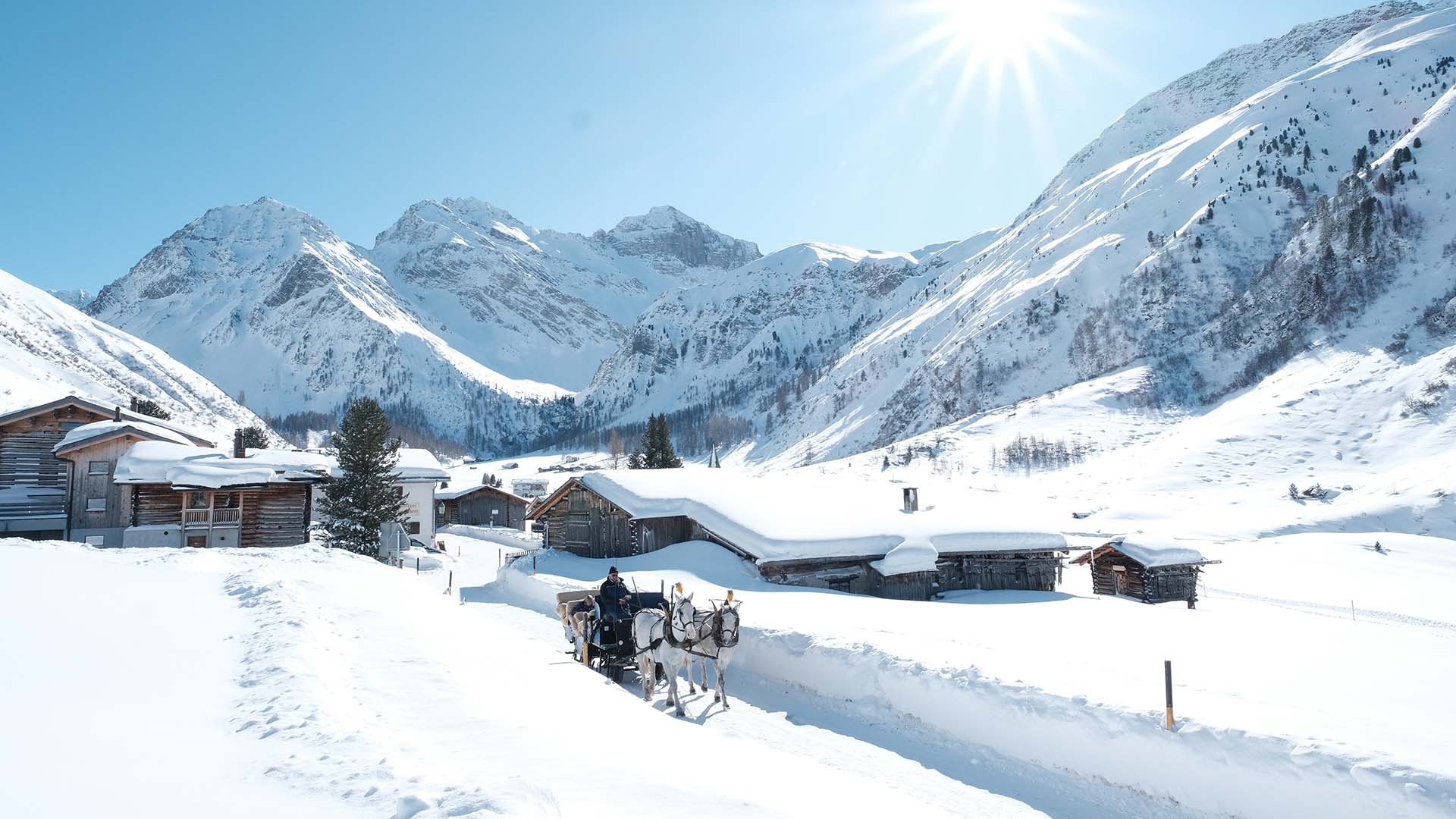 A horse carriage ride in Davos this winter, Image Copyright Marcel Giger