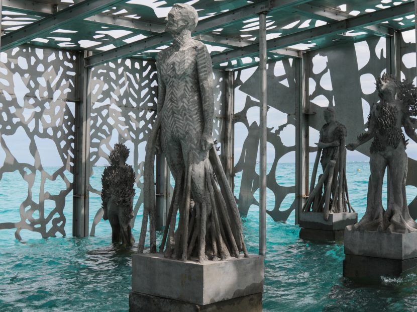 Underwater art installation, The Coralarium, at Fairmont Maldives